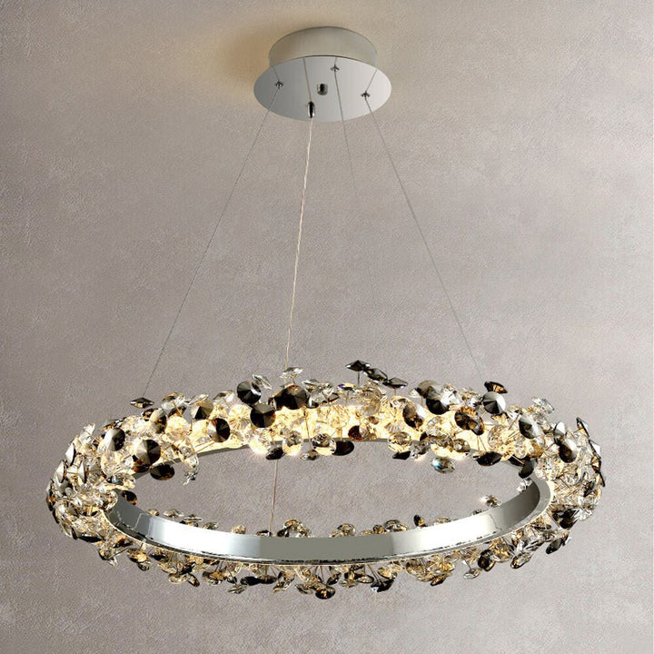 Lujosa Araña LED de Cristal - Moderno Diseño Colgante - Vestíbulo - Comedor - Decoración de Dormitorios