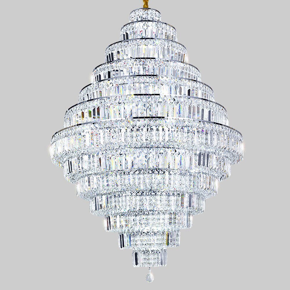 Elegant Crystal Chandelier for Grand Staircase & Lobby Fixtures