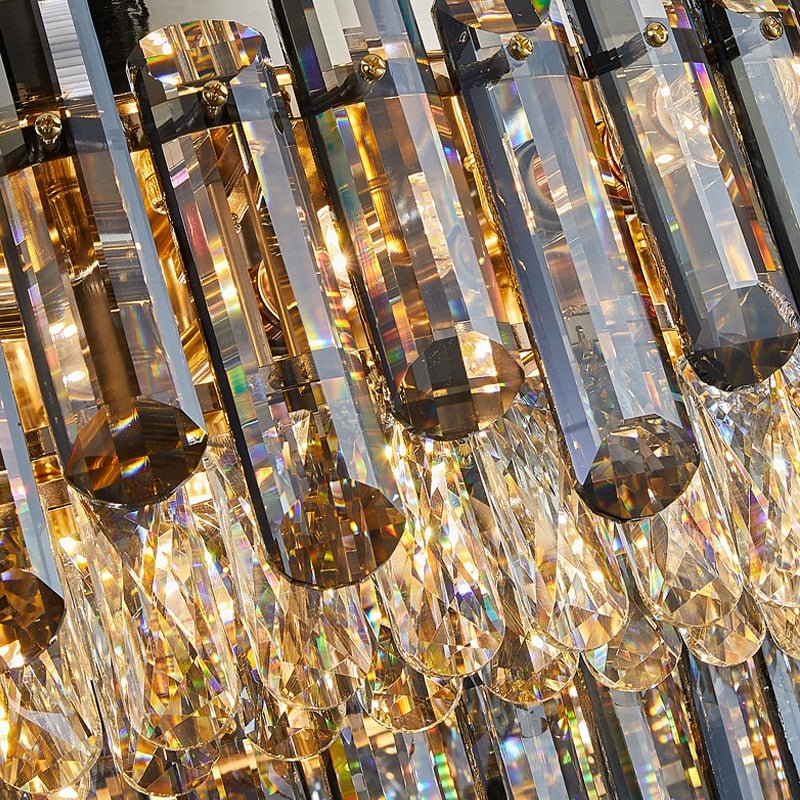 Luxury Large Black Color Crystal Living Room Ceiling Light - ATY Home Decor
