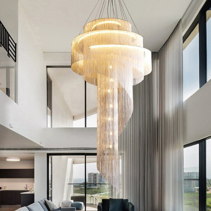 Luxury Long Staircase Chain Modern Chandelier