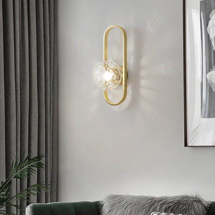 Pasillo de cristal minimalista Lámpara de pared Balcón Pasillo Porche Dormitorio Apliques creativos