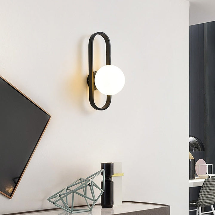 Pasillo de cristal minimalista Lámpara de pared Balcón Pasillo Porche Dormitorio Apliques creativos