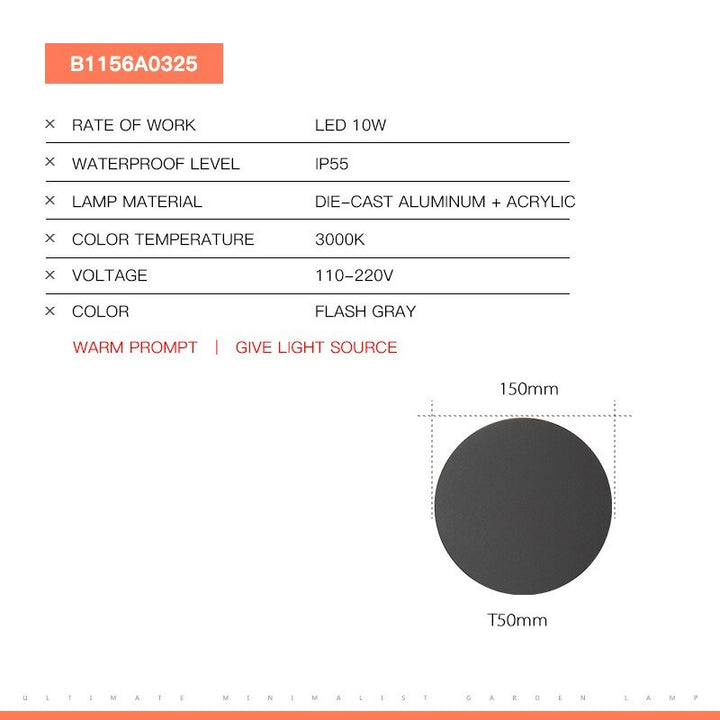 Lámparas de pared LED modernas de 10 W, apliques de pared impermeables para exteriores, iluminación de pared para porche, luz de jardín, lámpara de calle para patio, aluminio