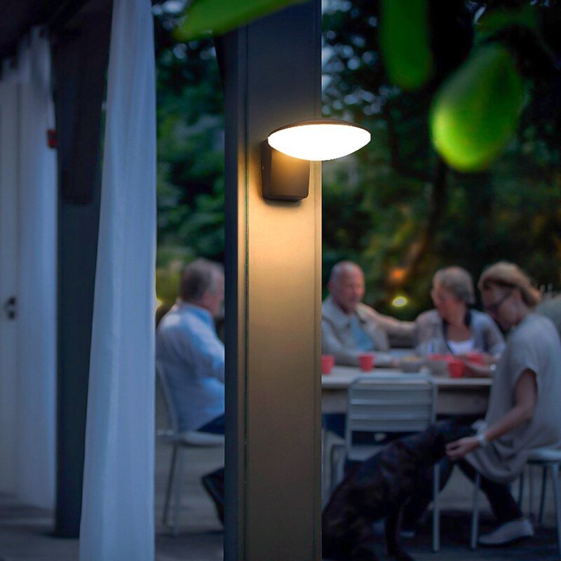 Modern Waterproof Outdoor LED Porch Wall Sconce: Wired or Solar Garden and Yard Lighting