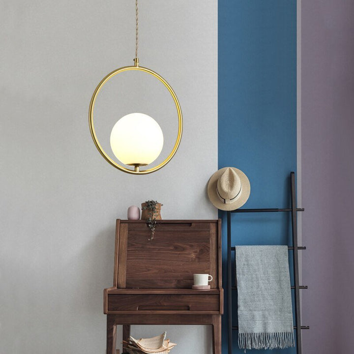 Modern Chandelier Restaurant Living Room Golden Copper Material Glass Ball Chandelier Home Lighting Restaurant Decoration