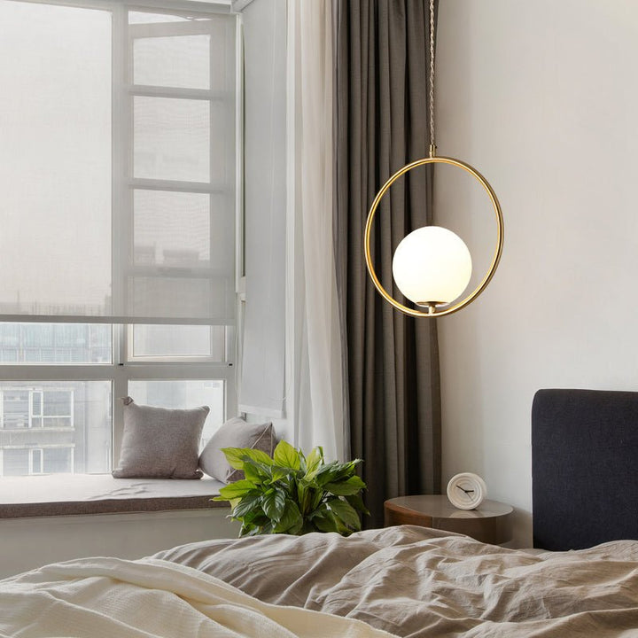 Modern Chandelier Restaurant Living Room Golden Copper Material Glass Ball Chandelier Home Lighting Restaurant Decoration