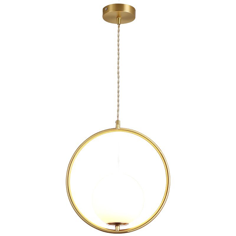 Modern Chandelier Restaurant Living Room Golden Copper Material Glass Ball Chandelier Home Lighting Restaurant Decoration