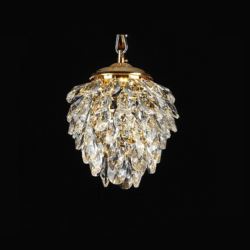 Modern Crystal Pendant Light Gold /Chrome Pendant Light Pineapple shape Used in WalkWay Club Guaranteed 100%