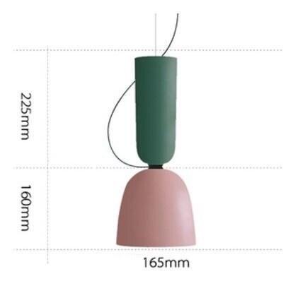 Lámpara colgante colorida LED moderna, lámpara de suspensión para isla de cocina, lámpara colgante para mesa de comedor, lámpara de cocina tipo loft de macarrón