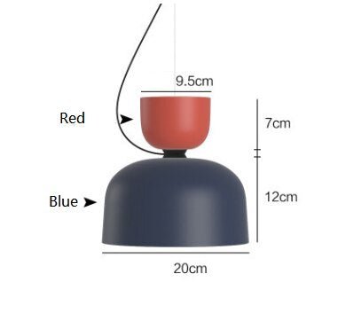 Lámpara colgante colorida LED moderna, lámpara de suspensión para isla de cocina, lámpara colgante para mesa de comedor, lámpara de cocina tipo loft de macarrón