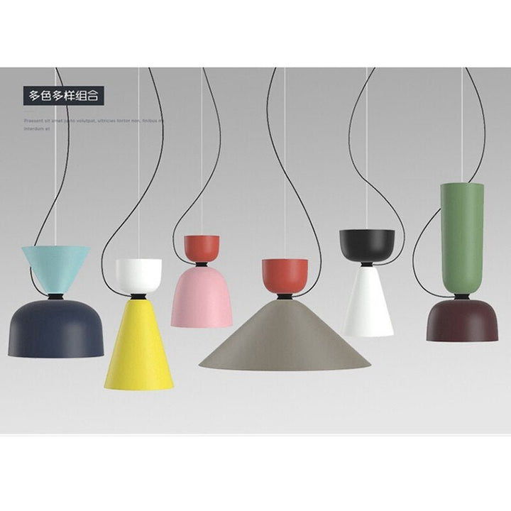Modern LED Colorful Pendant Light Kitchen Island Suspension Lamp Dining Table Hanging Lamp Macaroon Loft Kitchen Lamp