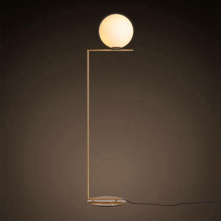 Lámpara de pie LED moderna Lámpara de pie de bola de cristal con pantalla de luz de suelo para dormitorio Sala de estar Diseños dorados