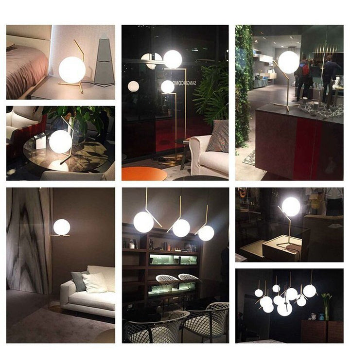 Modern LED Floor Lamp Floor Light Shade Glass Ball Standing Lamp For Bedroom Living Room Gold Designs