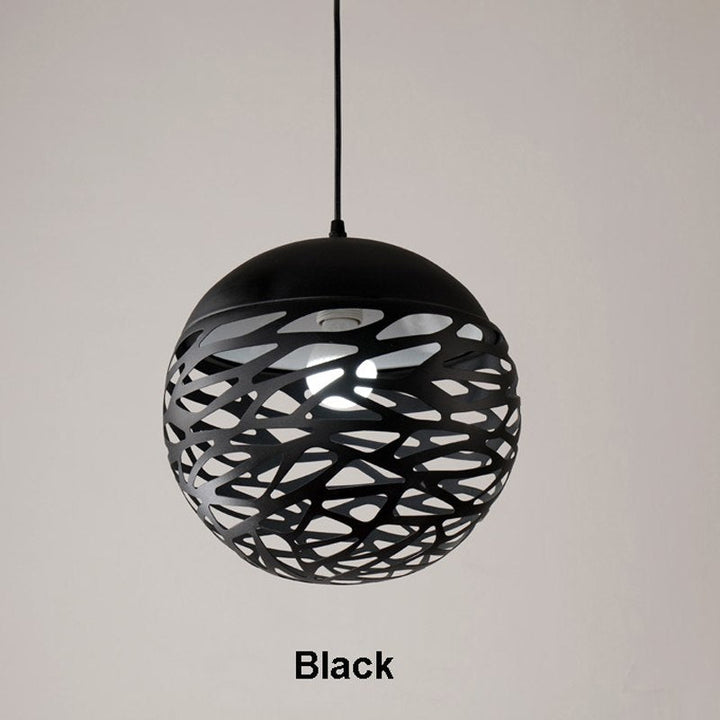 Modern Led Pendant Lamp White Black Painting Metal Pendant Light For Stair Dinning Living Room Hanging Lighting