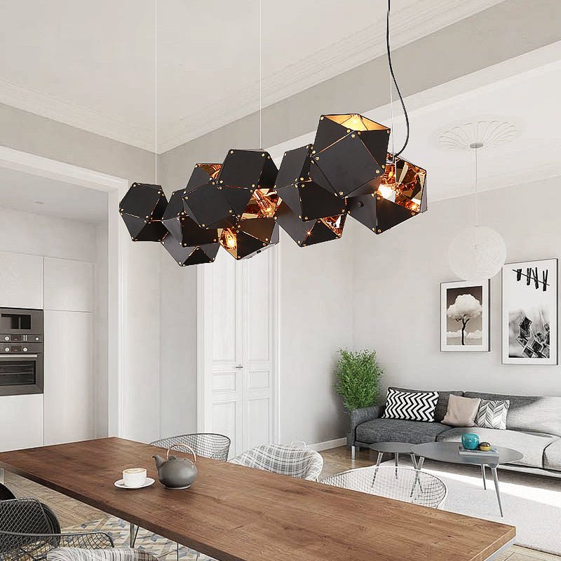Modern Metal Creative Pendant Light for Living Room Dining Room Circular Design Hanging Lamps Home Decoration Lighting Fixtures