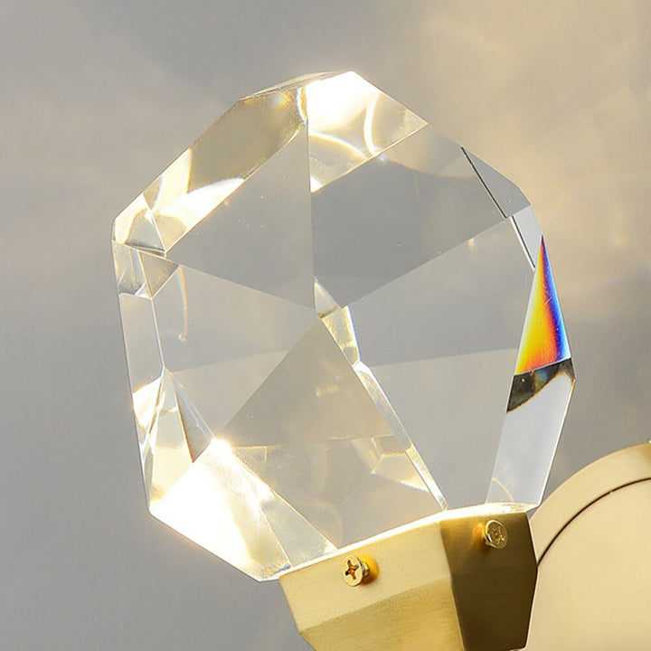 Modern Minimalist Crystal Wall Lamp Living Room Bedroom Bedsize Diamond Design Wall Light Sconces