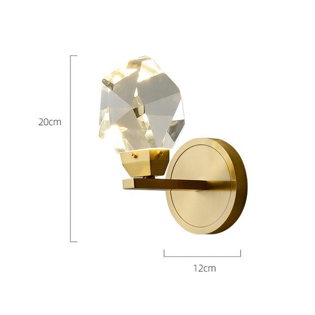 Modern Minimalist Crystal Wall Lamp Living Room Bedroom Bedsize Diamond Design Wall Light Sconces