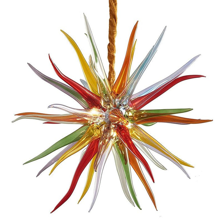 Modern Multi-Color Glass Chandelier Hand-Blown Glass Chandeliers for Kitchen Bedroom Dining Room