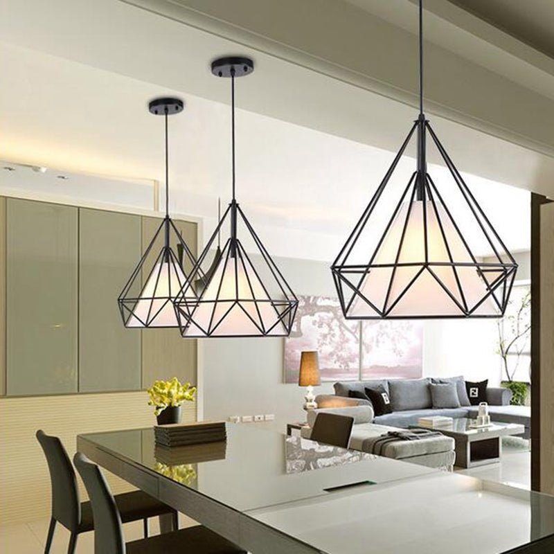 Modern Pendant Lamp Light Iron Frame Pendant Lights for Kitchen Island Dining Room Home Decoration Luminaire