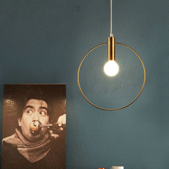 Modern Pendant Light Pendant Lamp Single Ring Hanglamp Arts Decoration Lighting For Lobby Dining Room Suspension E14 Lights