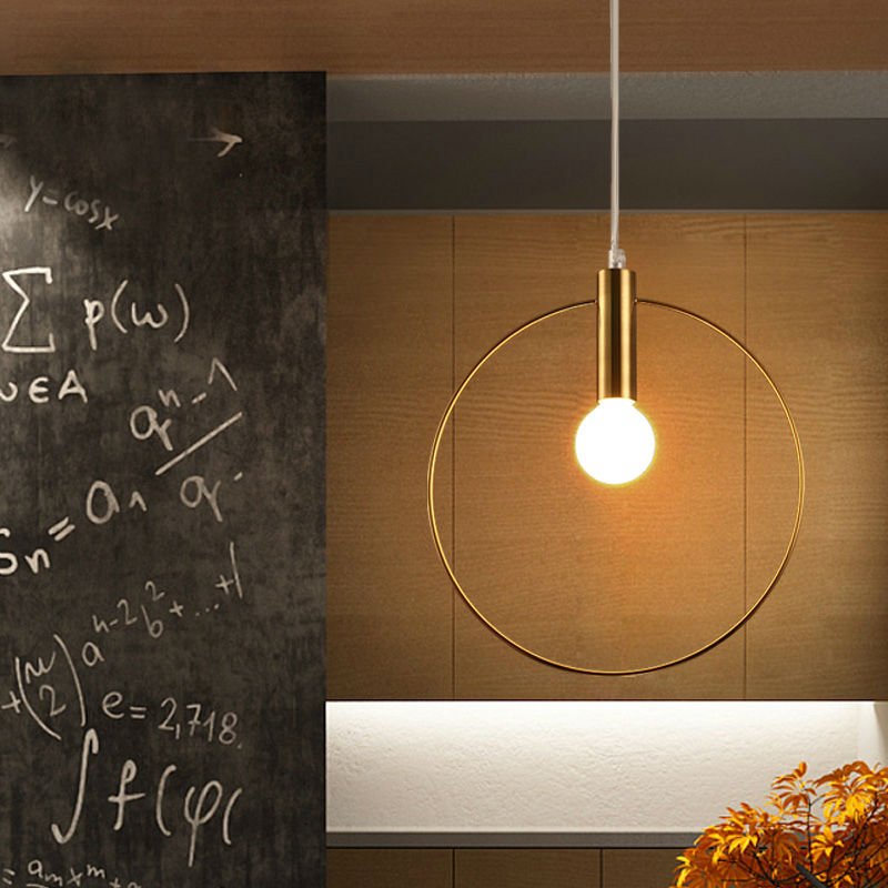 Modern Pendant Light Pendant Lamp Single Ring Hanglamp Arts Decoration Lighting For Lobby Dining Room Suspension E14 Lights