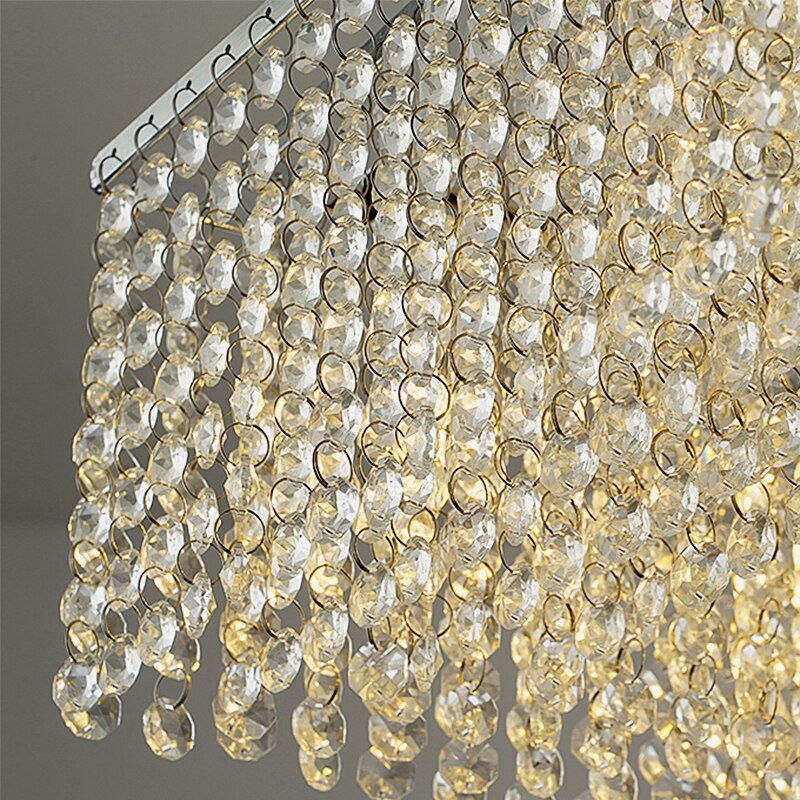 Modern Round Crystal Chandelier For Living Room Chrome Gold - ATY Home Decor