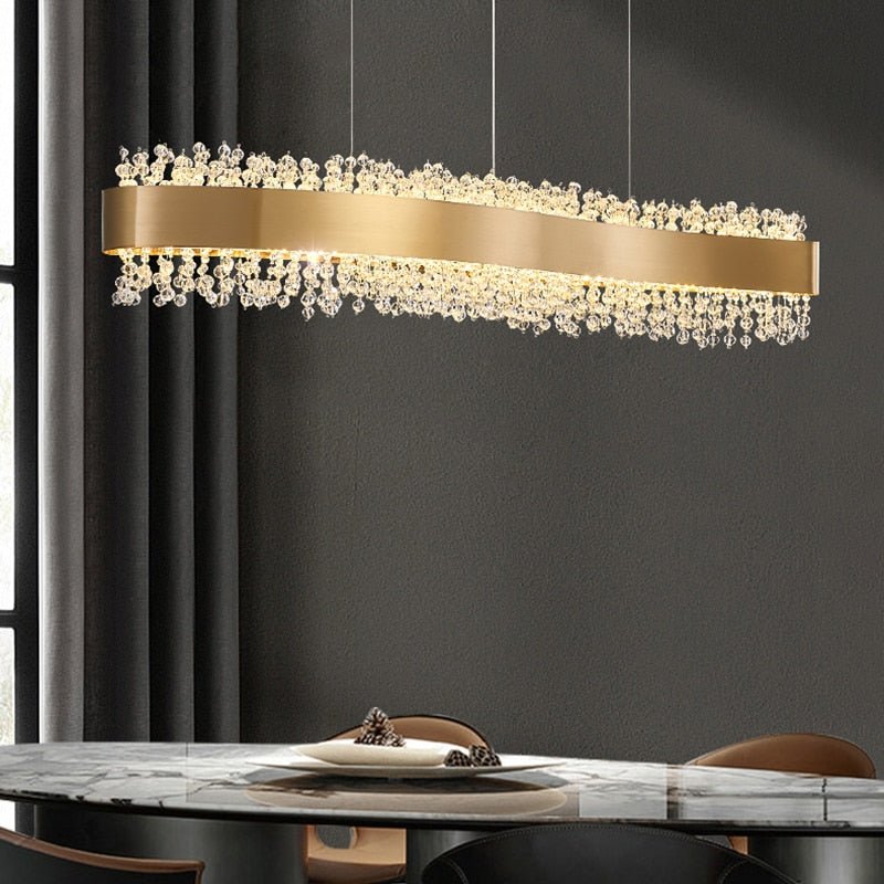 Modern S Shape Crystal Chandelier Lighting Dining Room Kitchen Island