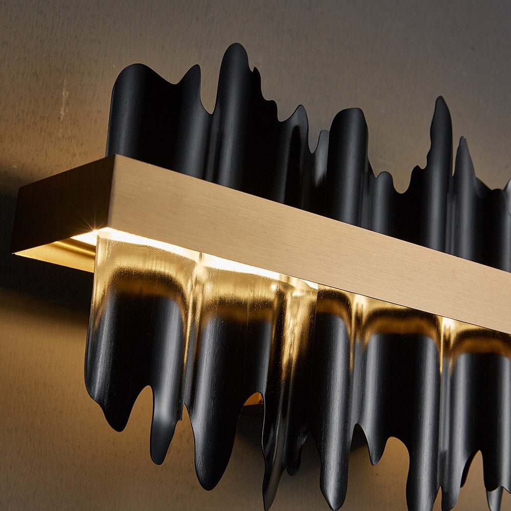 Aplique de pared moderno, lámpara de pared negra dorada para mesita de noche, dormitorio, sala de estar, luz de pared, decoración del hogar de lujo, iluminación interior