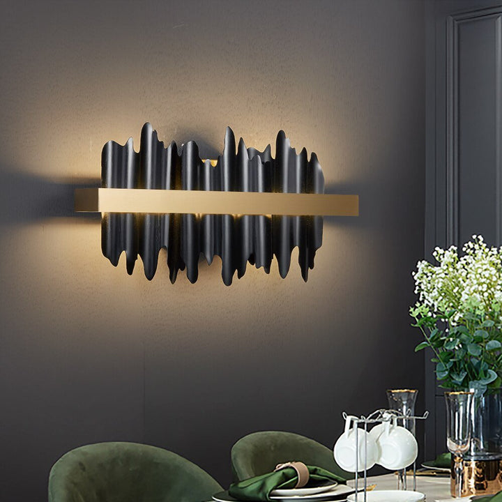 Aplique de pared moderno, lámpara de pared negra dorada para mesita de noche, dormitorio, sala de estar, luz de pared, decoración del hogar de lujo, iluminación interior