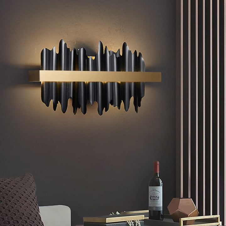 Aplique de pared moderno, lámpara de pared negra dorada para mesita de noche, dormitorio, sala de estar, luz de pared, decoración del hogar de lujo, iluminación interior