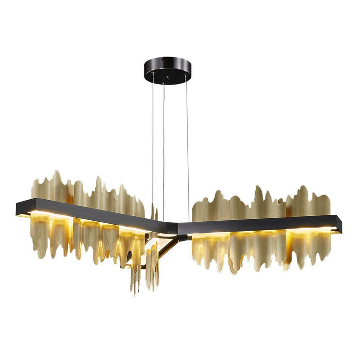 Modern Back Gold Iceberg Design LED Chandelier for Living Room, Dining Room or Kitchen Island