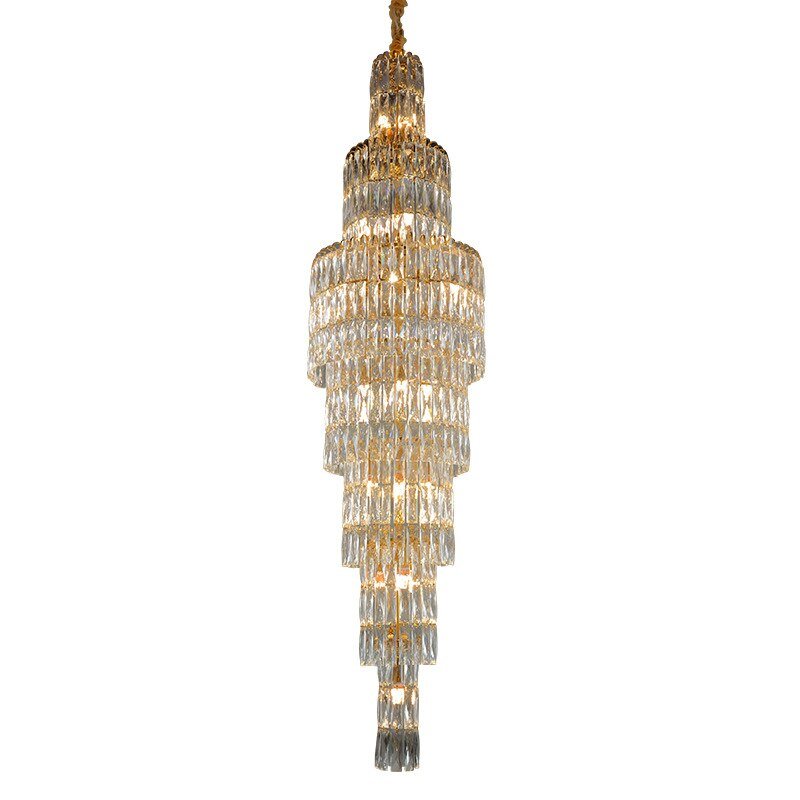 New Large Luxury K9 Crystal Chandelier For High Staircase