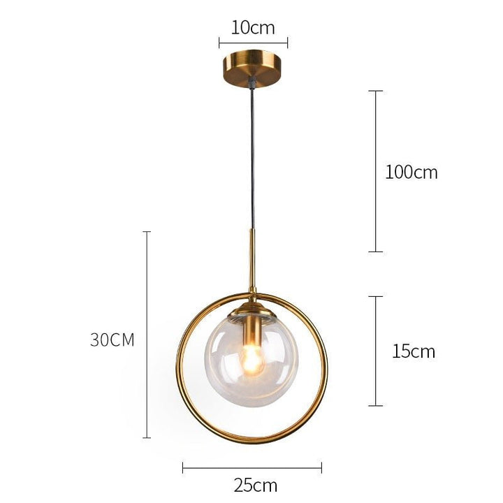 Nordic Pendant Dark Glass Gray Lights Hanglamp Bar Restaurant Bedroom Bedside Modern Glass Ball