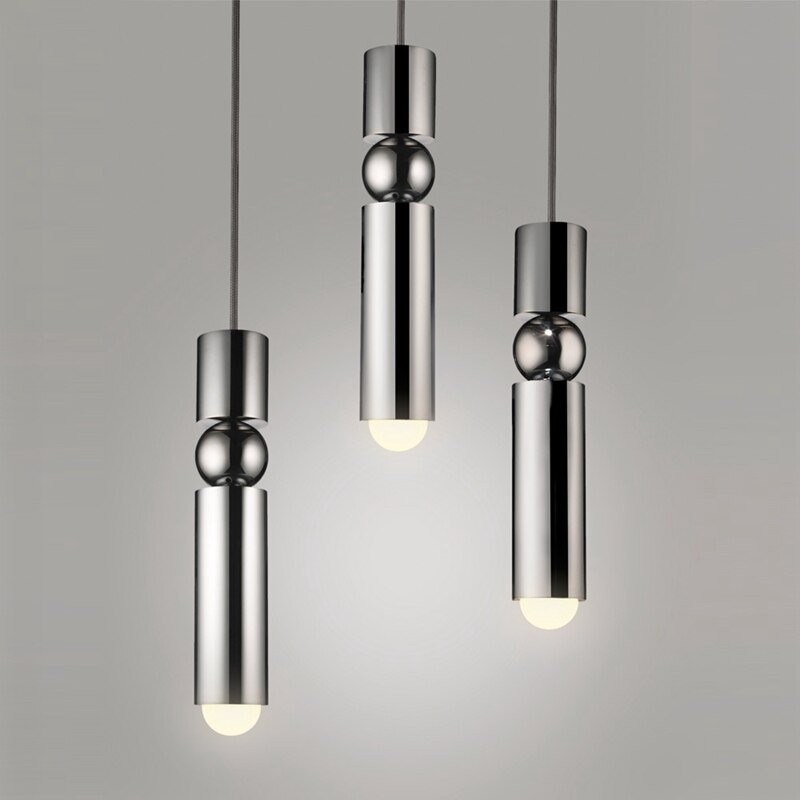 Nordic Pendant Lamp Modern Kitchen Lamp Dining Room Bar Counter Shop Pipe Pendant Down Tube LED Lights Office Livingroom