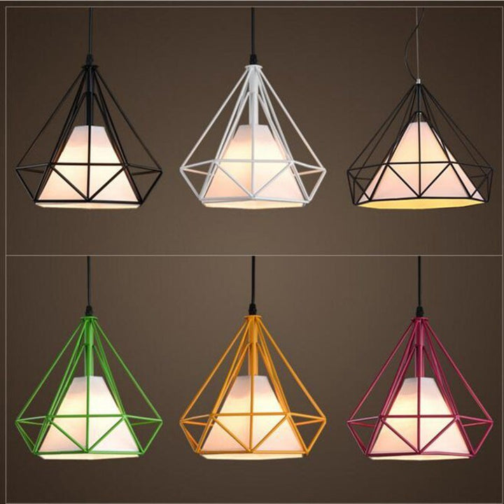 Pendant Lights, Modern Colorful Birdcage LED Kitchen Light Kitchen Island Hanging Lamp Frame Hanglamp Lighting Fixture
