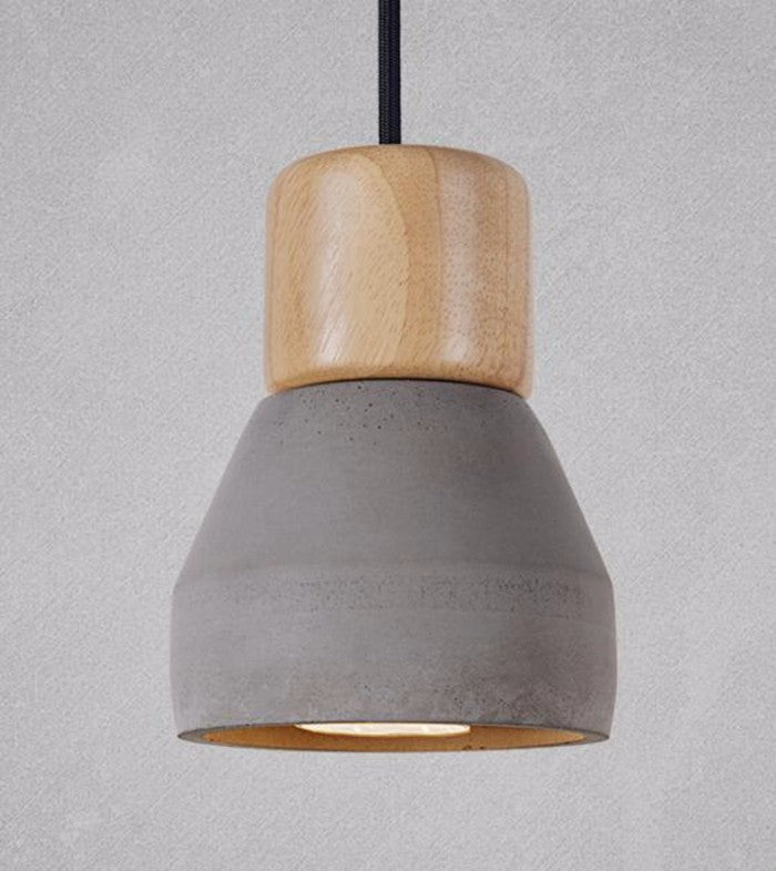 Modern Fashion Ceiling Pendant Lights Home Lighting Fixture, Wood Cement Hanging Lamp For Kitchen Dining Room