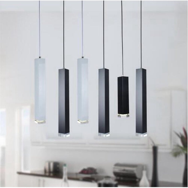 Pendant Lights Modern Kitchen Lamp Dining Room Bar Counter Shop Pipe Pendant Lights Kitchen Light Square Tube Spot Lamp