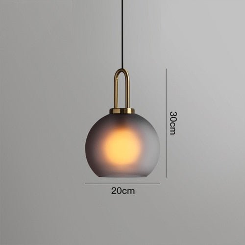 Postmodern Glass Pendant Lights Luxury Lamps For Restaurant Bedroom Bedside Glass Ball Single