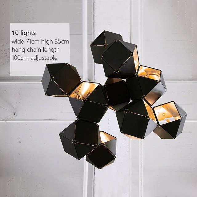 Lámpara colgante LED posmoderna, iluminación de diseñador, estudio de restaurante, lámparas de metal, luminaria creativa de ADN, brillo blanco y negro