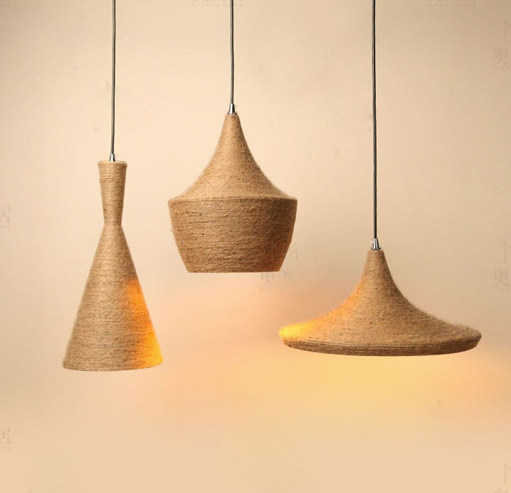 Set Of 3 Pendant Light Lamp Shade Retro Nordic Hemp Rope Loft Home Industrial Lighting For Kitchen Island Dining Room