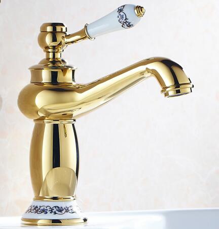 Single Handle Antique Bronze Finish Bathroom Faucet Brass Basin Sink Solid Brass Faucets  Water Mixer Taps Bath Crane