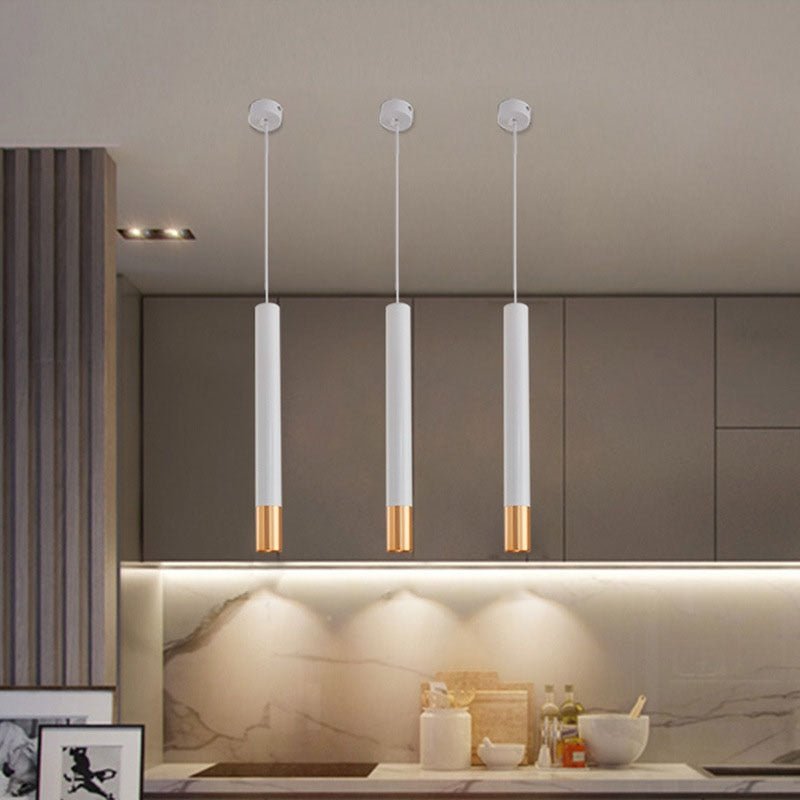 Un solo cabezal largo tubo colgante luces para bar restaurante escalera cocina isla Droplight LED