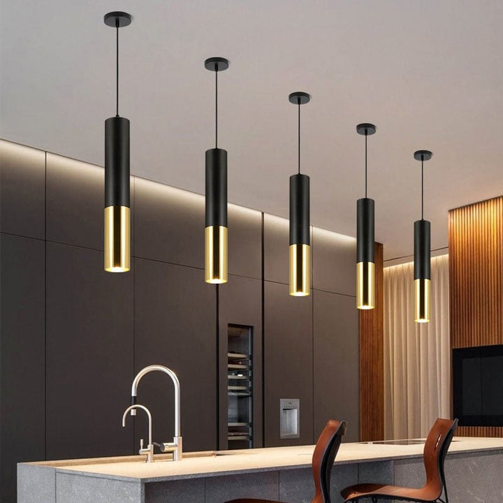 Un solo cabezal largo tubo colgante luces para bar restaurante escalera cocina isla Droplight LED