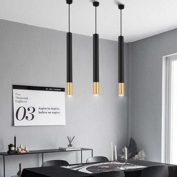Un solo cabezal largo tubo colgante luces para bar restaurante escalera cocina isla Droplight LED