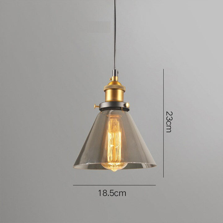 Smoky Glass Vintage Industrial Pendant Lights perfect for Lofts, and Retro Café Bar Dining