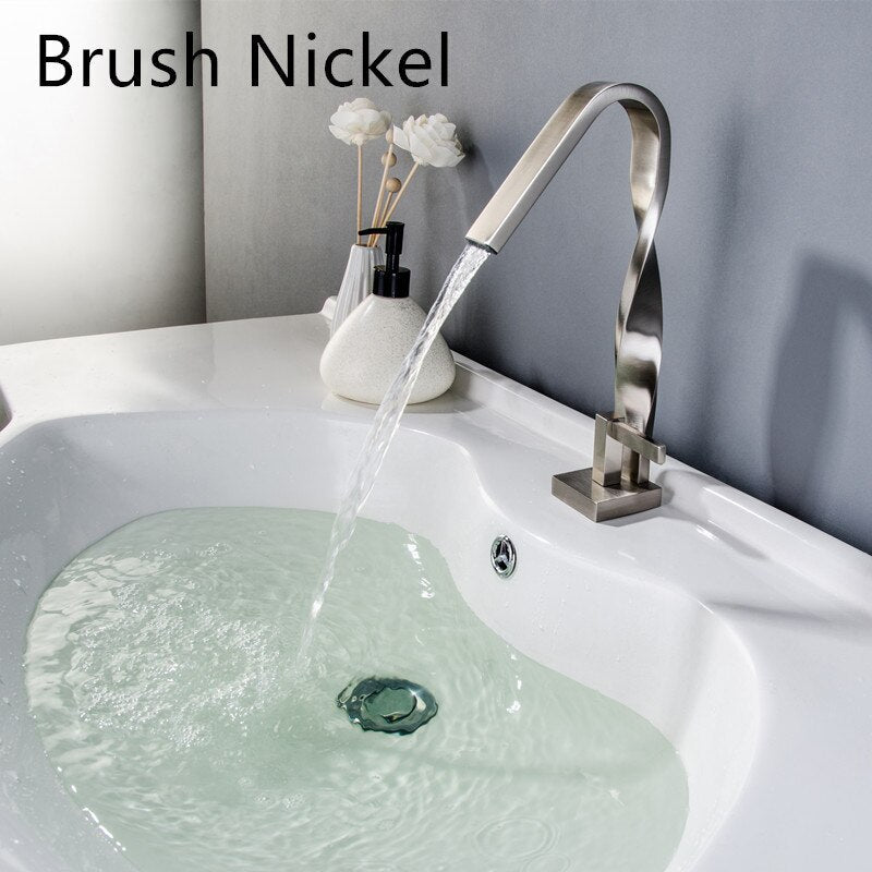 Twist Chrome Baño Grifo Lavabo Grifo Grifo de agua Mezclador de lavabo Grifo Torneira Grifo de agua Grifo Mezcladores de latón