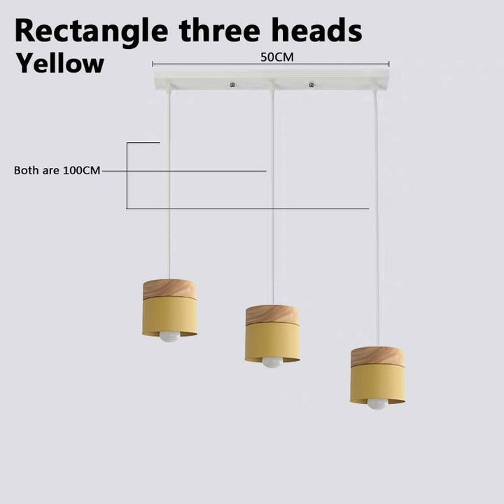 Wooden Nordic Simplicity LED E27 Pendant light Modern Hanging Lights