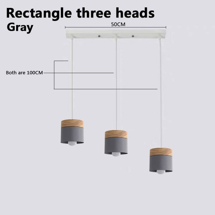 Wooden Nordic Simplicity LED E27 Pendant light Modern Hanging Lights