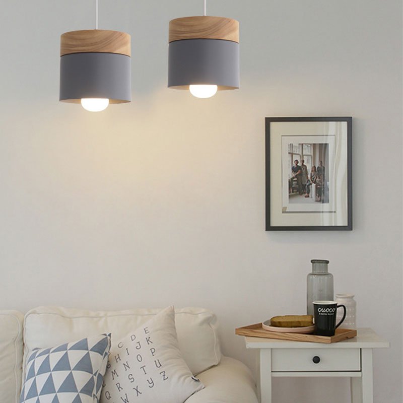 Wooden Nordic Simplicity LED E27 Pendant light Modern Hanging Lights