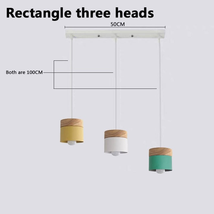 Wooden Nordic Simplicity LED E27 Pendant light Modern Hanging Lights